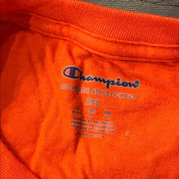 Champion T Shirt orange new Mens Size XXL - Picture 8 of 10